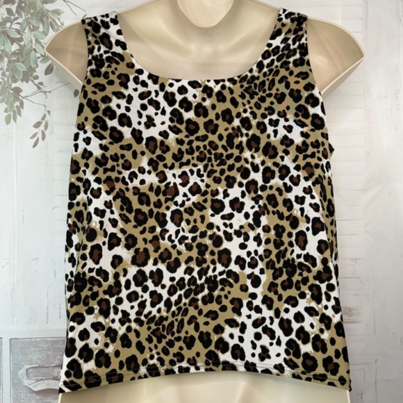 VTG. 4U Spiegel Womens Animal Print Cami Tank Top Shirt Plus Sz. 2X USED - Picture 7 of 8